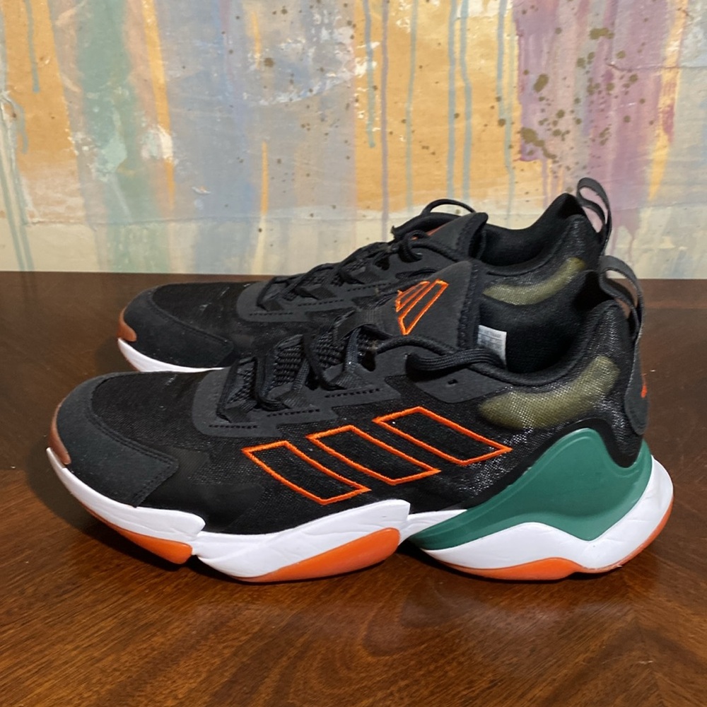 Adidas Impact FLX II TF IE9374  Core Black Collegiate Orange Dark Green M 11.5